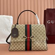 Gucci Paparazzo Large Top Handle Bag Sand and Brown GG Canvas 875019 - 37x29x13cm - 1