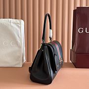 Gucci Paparazzo Medium Top Handle Bag Black Leather 875018 - 32x24x17cm - 6