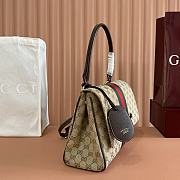 Gucci Paparazzo Medium Top Handle Bag Sand and Brown GG Canvas 875018 - 32x24x17cm - 3