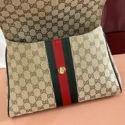 Gucci Paparazzo Medium Top Handle Bag Sand and Brown GG Canvas 875018 - 32x24x17cm - 6