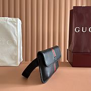 Gucci Web Trademark Small Belt Bag Black Leather 867032 - 24x17x3.5cm - 6