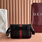Gucci Web Trademark Small Belt Bag Black Leather 867032 - 24x17x3.5cm - 3