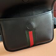 Gucci Web Trademark Small Belt Bag Black Leather 867032 - 24x17x3.5cm - 2
