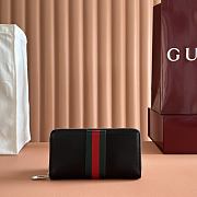 Gucci Web Trademark Zip Around Wallet Black Leather 867284 - 19x10.5x2.5cm - 4