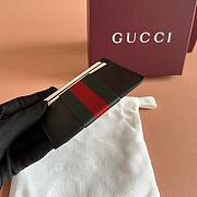 Gucci Web Trademark Card Case Black Leather 867277 - 10x7cm - 6