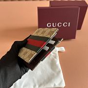 Gucci Bi-Fold Wallet With Web Sand and Brown GG Canvas 867335 - 11x9cm - 6