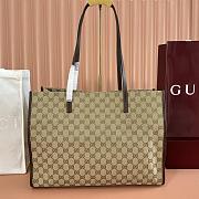 Gucci Londra Large Tote Bag Sand and Brown GG Canvas 875056 - 40x30x16cm - 4