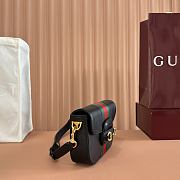 Gucci Horsebit 1955 Small Shoulder Bag Black Leather 866762 - 21x14.5x5.5cm - 6