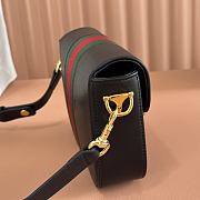 Gucci Horsebit 1955 Small Shoulder Bag Black Leather 866762 - 21x14.5x5.5cm - 5