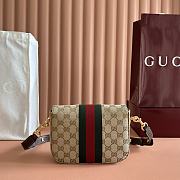 Gucci Horsebit 1955 Small Shoulder Bag Sand And Brown GG Canvas 866762 - 21x14.5x5.5cm - 2