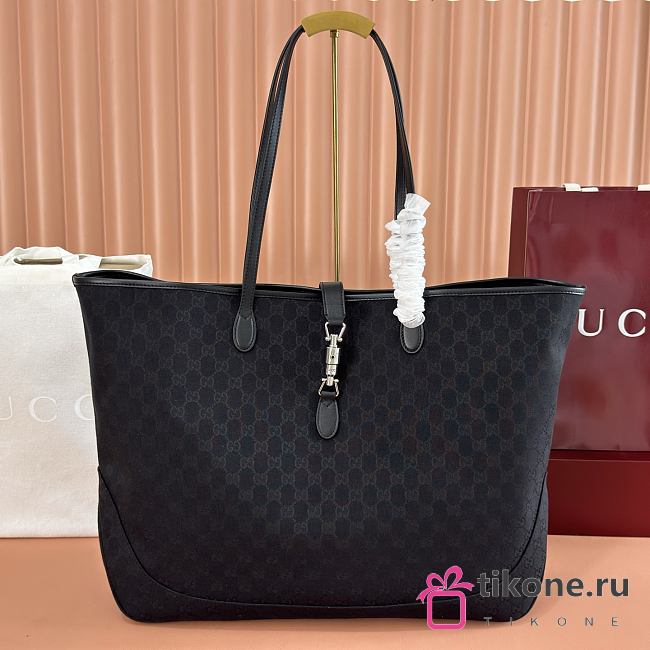 Gucci Jackie Large Tote Bag Black GG Canvas ‎867014 - 55x37x14.5cm - 1