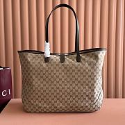 Gucci Jackie Large Tote Bag Sand and Brown GG Canvas ‎867014 - 55x37x14.5cm - 3