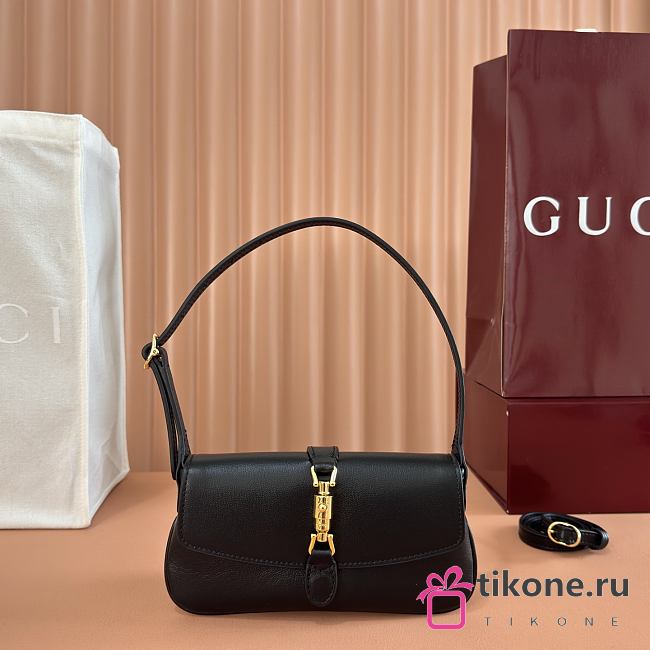 Gucci Jackie Small Shoulder Bag Black Leather ‎867156 - 21.5x11.5x2cm - 1