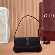Gucci Jackie Small Shoulder Bag Black GG Canvas ‎867156 - 21.5x11.5x2cm - 3