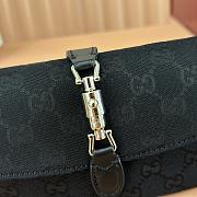 Gucci Jackie Small Shoulder Bag Black GG Canvas ‎867156 - 21.5x11.5x2cm - 4