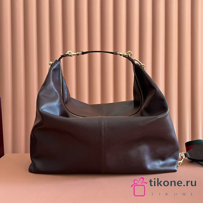 Gucci Brera Large Crossbody Bag Dark Brown Leather 864485 - 45x38.5x20cm - 1