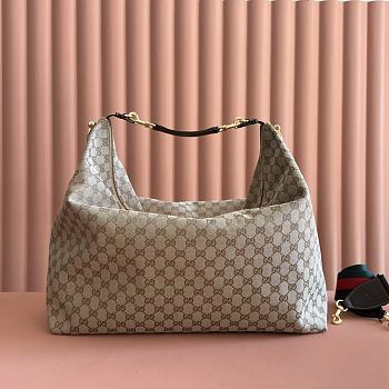 Gucci Brera Large Crossbody Bag Sand and Brown GG Canvas 864485 - 45x38.5x20cm