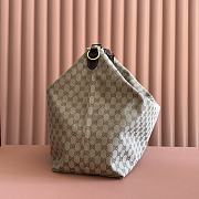 Gucci Brera Large Crossbody Bag Sand and Brown GG Canvas 864485 - 45x38.5x20cm - 5