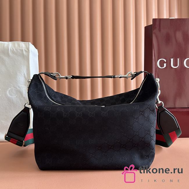 Gucci Brera Medium Crossbody Bag Black GG Canvas 866938 - 33x27x15cm - 1