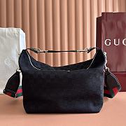 Gucci Brera Medium Crossbody Bag Black GG Canvas 866938 - 33x27x15cm - 6
