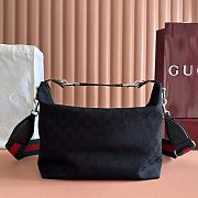 Gucci Brera Medium Crossbody Bag Black GG Canvas 866938 - 33x27x15cm - 5