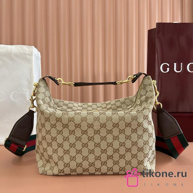 Gucci Brera Medium Crossbody Bag Sand and Brown GG Canvas 866938 - 33x27x15cm - 1