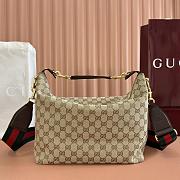 Gucci Brera Medium Crossbody Bag Sand and Brown GG Canvas 866938 - 33x27x15cm - 5