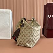 Gucci Brera Medium Crossbody Bag Sand and Brown GG Canvas 866938 - 33x27x15cm - 3
