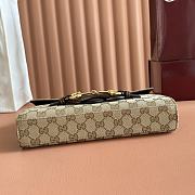 Gucci Horsebit Ristretto Medium Shoulder Bag In Sand And Brown GG Canvas - 26x14.5x4.5cm - 4