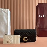 Gucci GG Marmont Small Shoulder Bag Black Leather ‎751526 - 21x12x5cm - 1