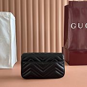 Gucci GG Marmont Small Shoulder Bag Black Leather ‎751526 - 21x12x5cm - 2