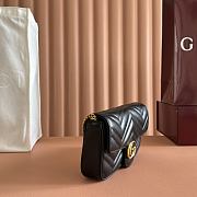 Gucci GG Marmont Small Shoulder Bag Black Leather ‎751526 - 21x12x5cm - 5