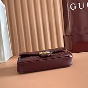 Gucci GG Marmont Small Shoulder Bag Rosso Ancora Leather ‎751526 - 21x12x5cm - 5