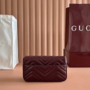 Gucci GG Marmont Small Shoulder Bag Rosso Ancora Leather ‎751526 - 21x12x5cm - 4