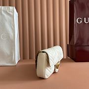 Gucci GG Marmont Small Shoulder Bag White Leather ‎751526 - 21x12x5cm - 5