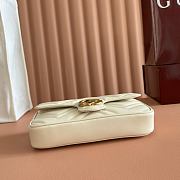 Gucci GG Marmont Small Shoulder Bag White Leather ‎751526 - 21x12x5cm - 4