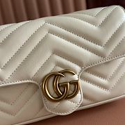 Gucci GG Marmont Small Shoulder Bag White Leather ‎751526 - 21x12x5cm - 3