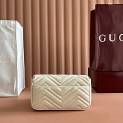 Gucci GG Marmont Small Shoulder Bag White Leather ‎751526 - 21x12x5cm - 2