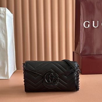 Gucci GG Marmont Wallet On Chain Black 858924 - 20x12x4cm