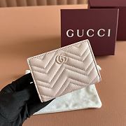 Gucci GG Marmont Wallet Pink Leather ‎773427 - 11.5x8x3cm - 1