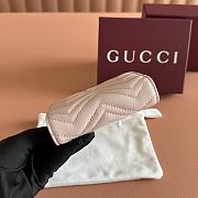 Gucci GG Marmont Wallet Pink Leather ‎773427 - 11.5x8x3cm - 3