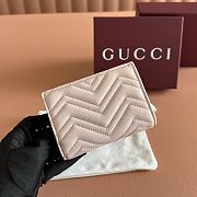 Gucci GG Marmont Wallet Pink Leather ‎773427 - 11.5x8x3cm - 4
