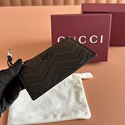 GG Marmont Zip Key Pouch Black Leather ‎837747 - 12x8.5cm - 6
