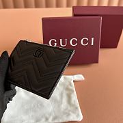 GG Marmont Zip Key Pouch Black Leather ‎837747 - 12x8.5cm - 5