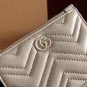 Gucci GG Marmont Zip Key Pouch Pink Leather ‎837747 - 12x8.5cm - 2