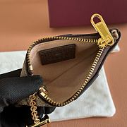 Gucci Ophidia Zip Key Pouch Beige And Dark Brown Soft GG Supreme 838466 - 13.5x7.5x1cm - 4