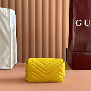 Gucci GG Marmont Mini Shoulder Bag In Yellow Leather ‎841290 - 16.5x9.5x4.5cm - 2