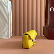 Gucci GG Marmont Mini Shoulder Bag In Yellow Leather ‎841290 - 16.5x9.5x4.5cm - 4