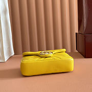 Gucci GG Marmont Mini Shoulder Bag In Yellow Leather ‎841290 - 16.5x9.5x4.5cm - 5