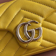 Gucci GG Marmont Mini Shoulder Bag In Yellow Leather ‎841290 - 16.5x9.5x4.5cm - 6